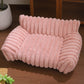 🐾🐱 Cozy Sofa Pet Bed – Ultra-Comfortable, Raised Bolster Edges & Super-Soft Ribbed Plush🐶