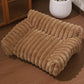 🐾🐱 Cozy Sofa Pet Bed – Ultra-Comfortable, Raised Bolster Edges & Super-Soft Ribbed Plush🐶