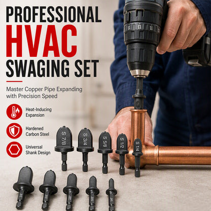 🔧🔥HVAC Swaging Tool Set – Copper Tube Expander Bits for Drill