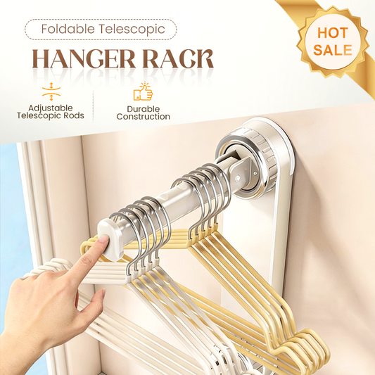 🏠🪟Foldable Telescopic Suction Cup Clothes Drying Rack