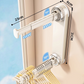 🏠🪟Foldable Telescopic Suction Cup Clothes Drying Rack
