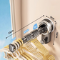 🏠🪟Foldable Telescopic Suction Cup Clothes Drying Rack
