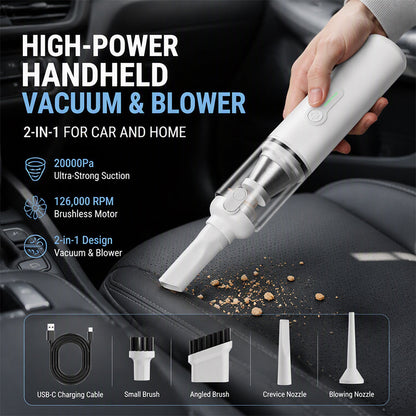💨🔄20000Pa Cordless Handheld Car Vacuum