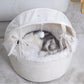 🛏️🐱Semi-Enclosed Plush Cradle Cat Bed
