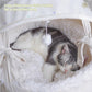 🛏️🐱Semi-Enclosed Plush Cradle Cat Bed