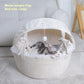 🛏️🐱Semi-Enclosed Plush Cradle Cat Bed