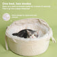 🛏️🐱Semi-Enclosed Plush Cradle Cat Bed