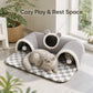 🐱🕳️3-in-1 Plush Cat Tunnel & Bed🔮