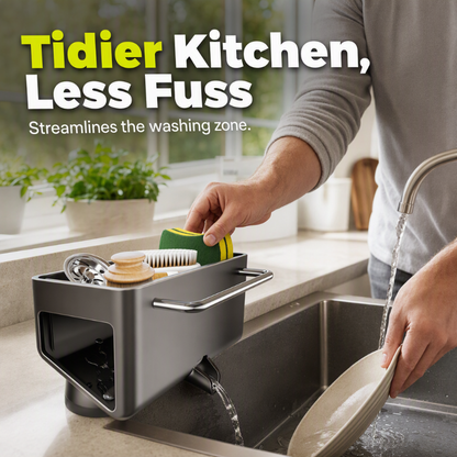 Stainless Steel Kitchen Sink Suction Cup Organizer