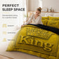 🛌☁️Modern Crown‑Print 3‑Piece Bedding Set | Soft Brushed Micro‑Fiber Duvet‑Cover Kit🧵