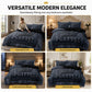 🛌☁️Modern Crown‑Print 3‑Piece Bedding Set | Soft Brushed Micro‑Fiber Duvet‑Cover Kit🧵