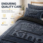 🛌☁️Modern Crown‑Print 3‑Piece Bedding Set | Soft Brushed Micro‑Fiber Duvet‑Cover Kit🧵