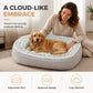 🛋️🐾All-Season Bolster-Style Pet Bed | Dual-Texture Fabric Provides Cozy Rest All Year Round🪑