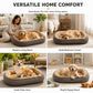 🛋️🐾All-Season Bolster-Style Pet Bed | Dual-Texture Fabric Provides Cozy Rest All Year Round🪑