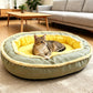 🛋️🐾All-Season Bolster-Style Pet Bed | Dual-Texture Fabric Provides Cozy Rest All Year Round🪑