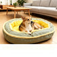🛋️🐾All-Season Bolster-Style Pet Bed | Dual-Texture Fabric Provides Cozy Rest All Year Round🪑