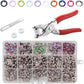 ✂️🧵DIY Button‑Sewing Kit – Rust‑Proof Copper Snaps, Hand Plier, Multi‑Color🧰