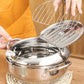 🍳🌡️Stainless Steel Deep Fry Pot | Built-in Thermometer & Oil Drain Rack🫗