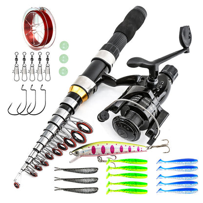 🎣🌊 Portable Travel Fishing Kit | Compact Telescopic Rod for Camping & Road Trips