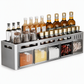 🧂 Save 50%! 🍳 Wall-Mounted Spice Rack – No-Drill Adhesive Install, Multi-Tier Storage with Jars & Spoons – Declutter Your Kitchen Counter ✨