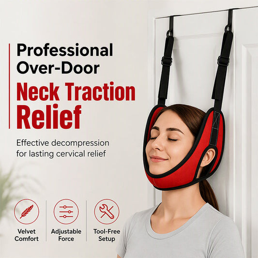 🚪🧘Over-the-Door Neck Stretching Sling | Adjustable for Daily Home Stretching