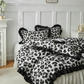 🐆🛏️Leopard-Print Ruffled-Trim Duvet Cover Set | Soft Polyester Fabric, 1 Duvet Cover + 2 Pillowcases🖤