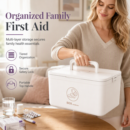 💊🧰Multi-Layer Home Medicine Storage Box | Find Medications Quickly in Emergencies🗂️