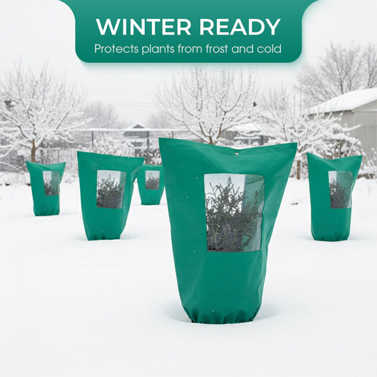 🌱❄️Transparent View Window Winter Plant Freeze Protection Cover | For Watering and Winter Garden Care🍎