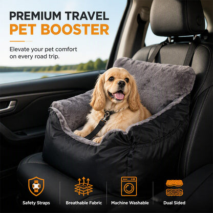 🚙🛡️Half‑Enclosed Pet Car Booster Seat | Calm Your Pet During Road Trips🐾