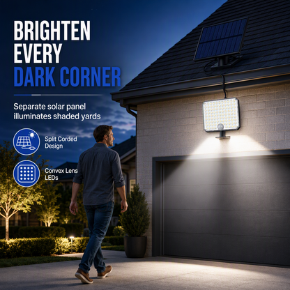 ☀️🎛️Split-Panel Solar Wall Light |Motion-Activated Lighting for Garages and Driveways
