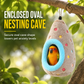 🐦🛏️Egg‑Shaped Hanging Bird Hut | Plush Enclosed Cave Blocks Cold Drafts🧶