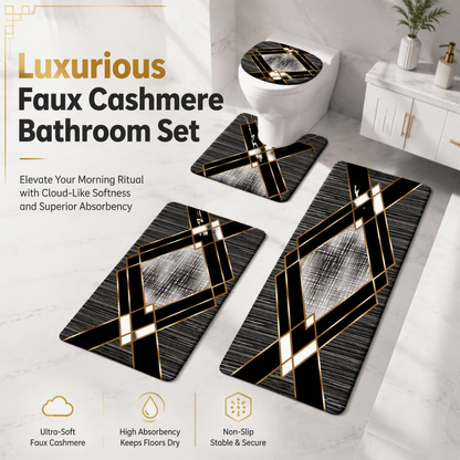 🚿🧶Plush 4-Piece Bath Rug Set | Instantly Refresh Your Bathroom Without Renovations🛁