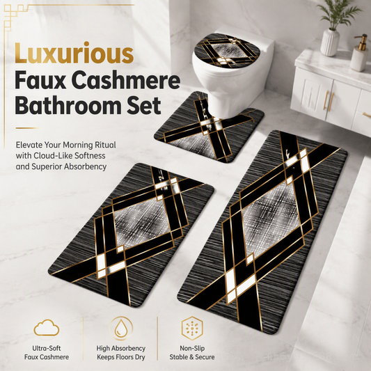 🚿🧶Plush 4-Piece Bath Rug Set | Instantly Refresh Your Bathroom Without Renovations🛁