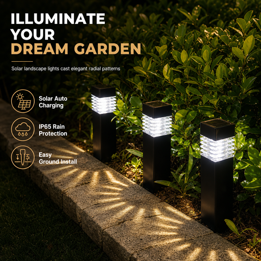 🚶❄️Weather-Resistant Solar Garden Light| Wireless Warm-White Yard Lighting🚪