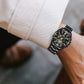 ⌚🧔Men’s Business-Casual Quartz Watch | Large Dial, Stainless Steel Strap with Luminous Hands & Date💼