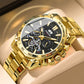 ⌚🧔Men’s Business-Casual Quartz Watch | Large Dial, Stainless Steel Strap with Luminous Hands & Date💼