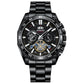 ⌚🧔Men’s Business-Casual Quartz Watch | Large Dial, Stainless Steel Strap with Luminous Hands & Date💼