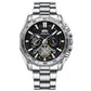 ⌚🧔Men’s Business-Casual Quartz Watch | Large Dial, Stainless Steel Strap with Luminous Hands & Date💼