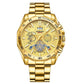 ⌚🧔Men’s Business-Casual Quartz Watch | Large Dial, Stainless Steel Strap with Luminous Hands & Date💼