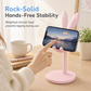 🐰📱Cute Bunny Aesthetic Desktop Phone Stand |Weighted Base with Anti-Scratch Silicone Pads📏