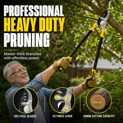 ✂️🌳Compound-Action Heavy-Duty Garden Loppers | Labor-Saving Linkage for Thick Fruit Tree Branches🔪