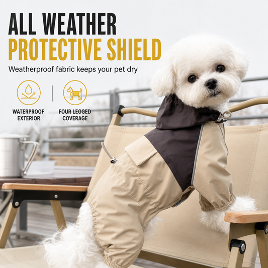 🐕🌧️Full-Body Raincoat for Four-Legged Pets | Keep Paws and Belly Protected from Mud and Rain🏃