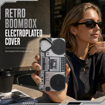 📀📱Retro Vinyl Record-Pattern TPU Phone Case | Electroplated Laser-Etched Reflective Design🎶