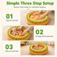 🍔🐶Cute Hamburger-Shaped Round Pet Bed | Comfy Headrest Cushion for Household Pets🧶
