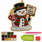 🎄🫧 DIY Snowman Bead Art | Sparkling Double-Sided Pearl Holiday Hanging Decoration 🔔