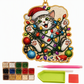🎄🫧 DIY Snowman Bead Art | Sparkling Double-Sided Pearl Holiday Hanging Decoration 🔔