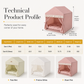 🏕️🐱Semi-Enclosed Indoor Pet Tent-House | Breathable Mesh Roof, Thick Padding☁️