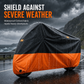 🏍️🌧️Water-Repellent Oxford Cloth Motorcycle Cover | Silver-Coated Lining, Lock Holes, and Reflective Strips for Outdoor Bike Protection💧