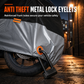 🏍️🌧️Water-Repellent Oxford Cloth Motorcycle Cover | Silver-Coated Lining, Lock Holes, and Reflective Strips for Outdoor Bike Protection💧