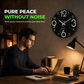 🕰️🤫Non-Ticking Silent Wood-Grain Wall Clock | Reduces Disturbing Ticking Noise for Bedrooms with Light Sleepers🪵